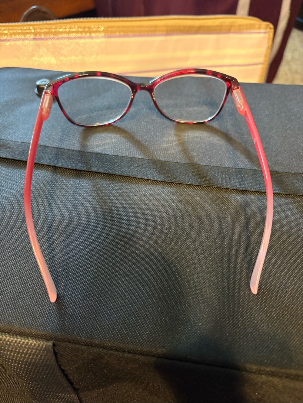 Joy Mangano Women's Burgundy Tortoiseshell Cat-Eye Reading Glasses 2.0 - Picture 2 of 5